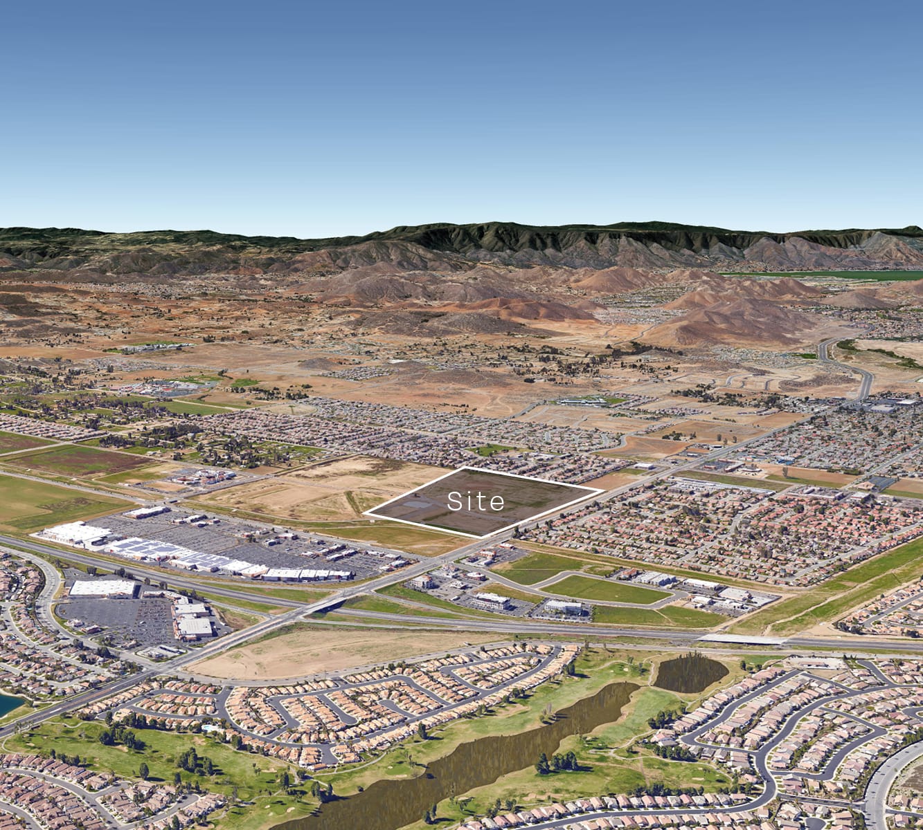 Aerial of the Center Pointe Shopping Center