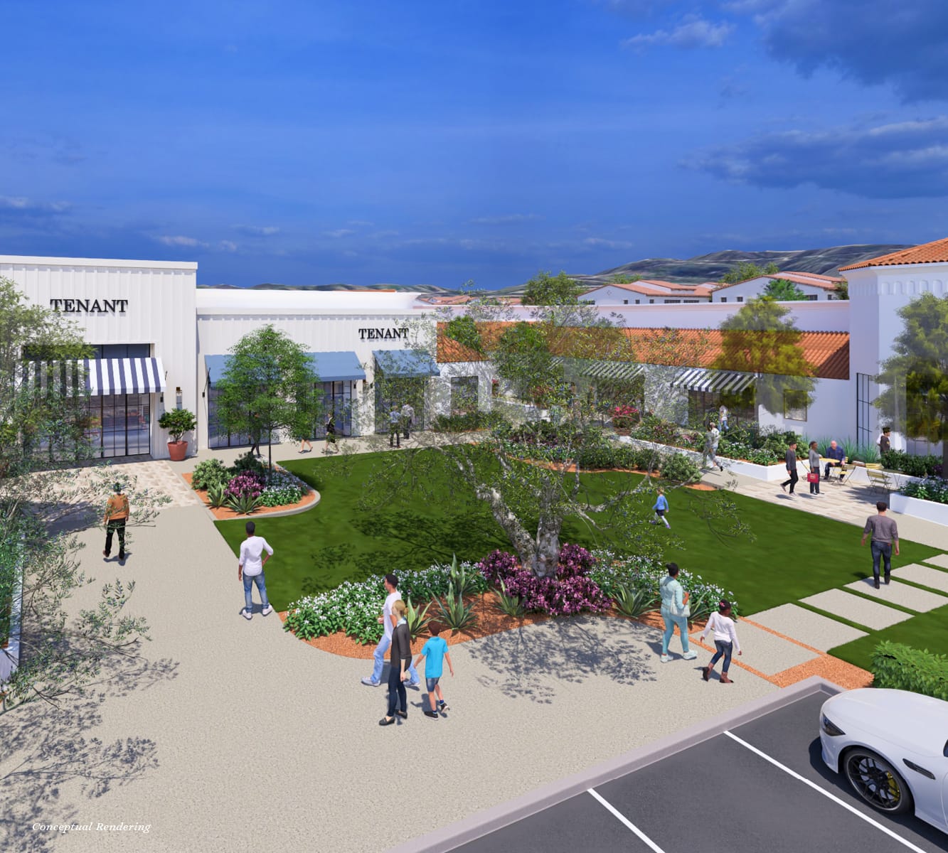 Bird's eye view rendering of the new mixed-used development, Campo on 17th