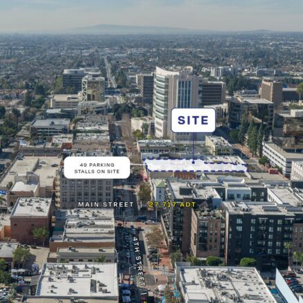 Aerial shot of 201 W 4th Street