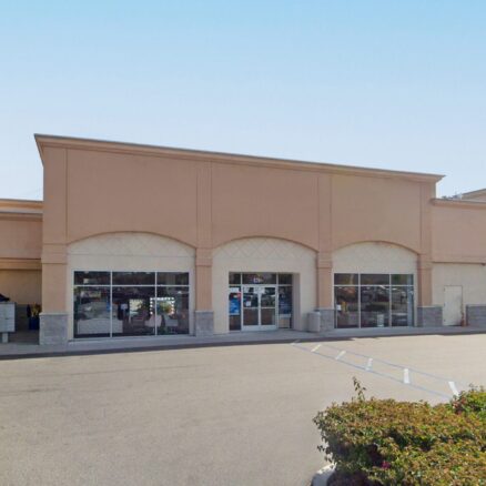 Front building facade of 570 S Mt Vernon Ave as seen from the adjacent parking lot