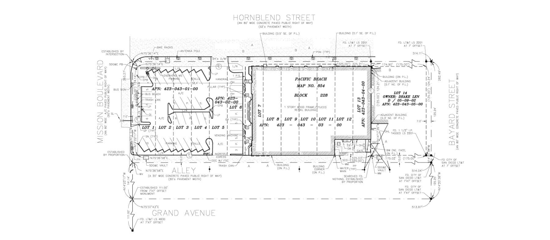 Black and white floor plan for a large storefront