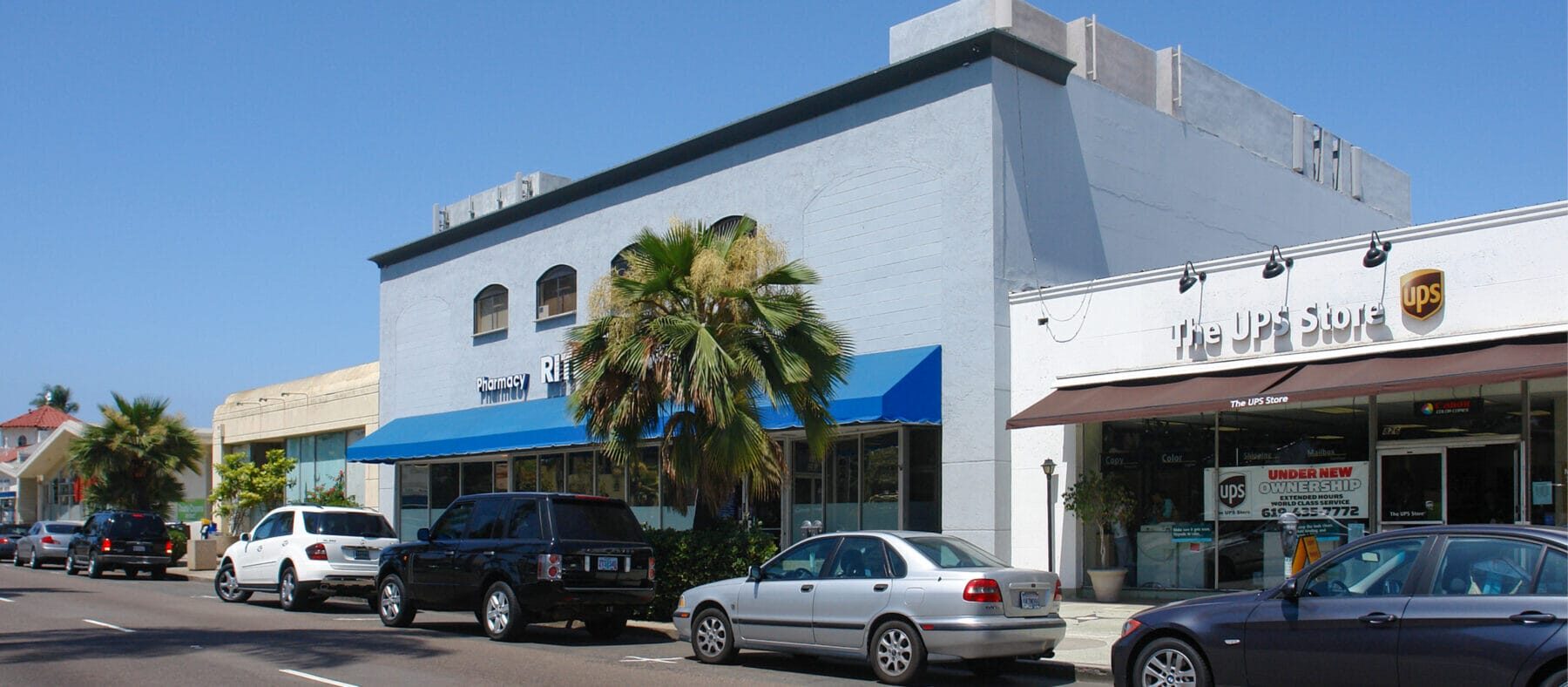 The former Rite Aid building at 836 Orange Ave with adjacent the UPS Store to the right.